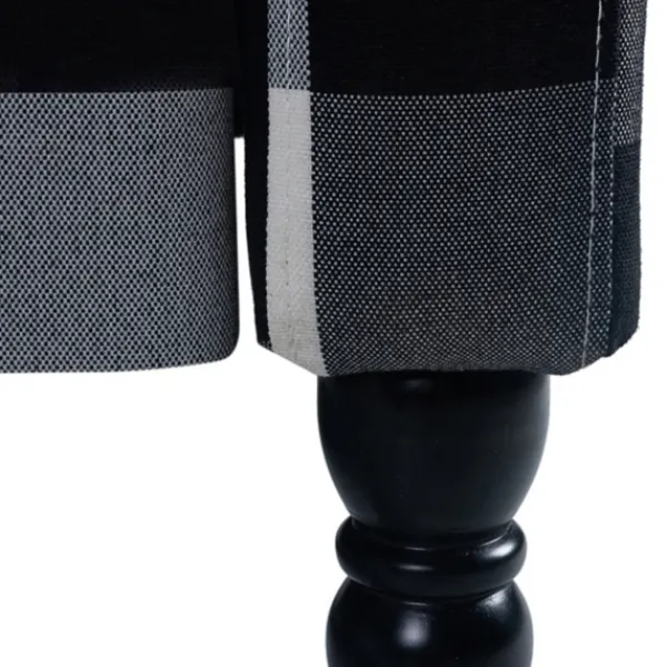 Accent Chairs-Kirkland's Home Black And White Buffalo Check Wingback Recliner Black/White