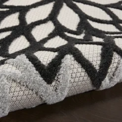 Outdoor Rugs-Kirkland's Home Black And White Floral Outdoor Area Rug, 7X10 Black/White