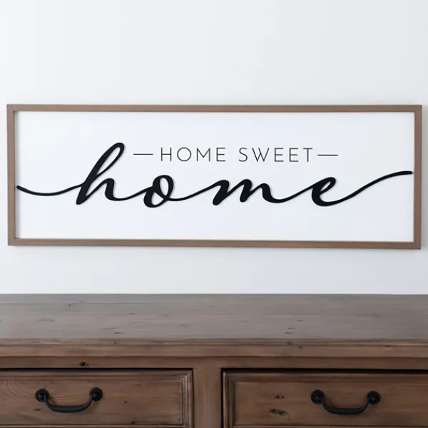 Wall Quotes & Signs-Kirkland's Home Black And White Home Sweet Home Wall Plaque Black/White