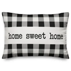 Pillows-Kirkland's Home Black And White Home Sweet Home Pillow Black/White