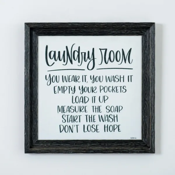 Wall Quotes & Signs-Kirkland's Home Black And White Laundry Rules Wall Plaque Black/White