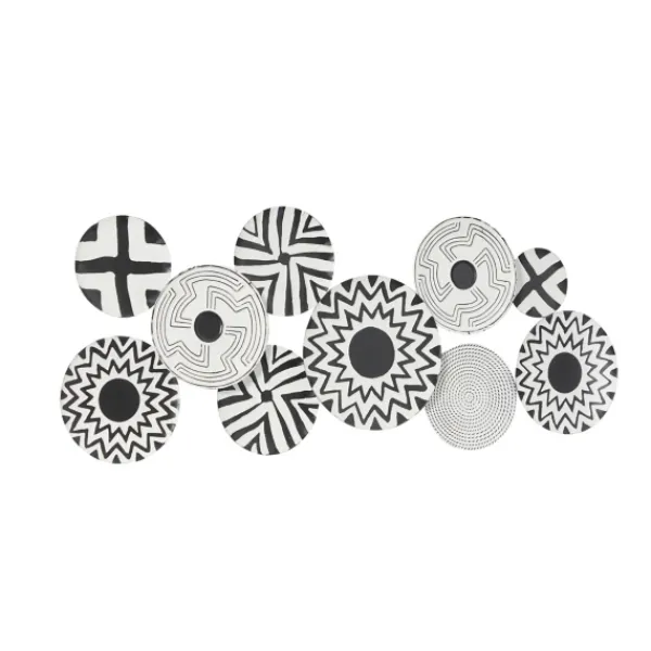 Wall Plaques-Kirkland's Home Black And White Layered Plates Wall Sculpture Black/White