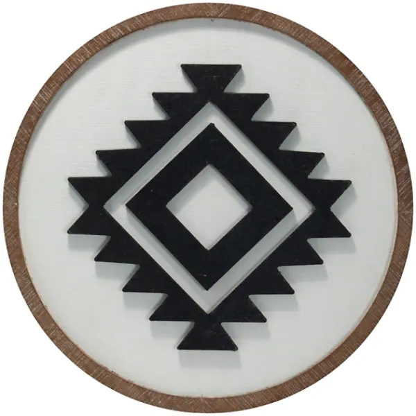 Wall Plaques-Kirkland's Home Black And White Southwest Icon Wall Plaque Black/White