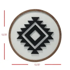 Wall Plaques-Kirkland's Home Black And White Southwest Icon Wall Plaque Black/White