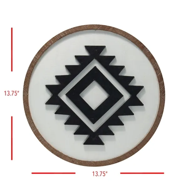 Wall Plaques-Kirkland's Home Black And White Southwest Icon Wall Plaque Black/White