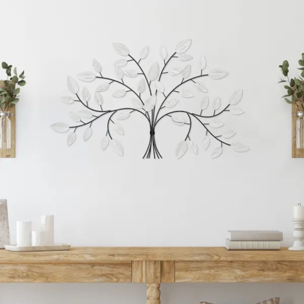 Wall Plaques-Kirkland's Home Black And White Tree Wall Sculpture Black/White