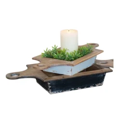 Decorative Bowls & Jars-Kirkland's Home Black And White Wooden Base Bowls, Set Of 3