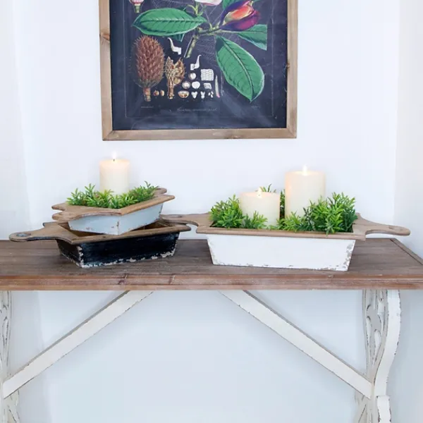 Decorative Bowls & Jars-Kirkland's Home Black And White Wooden Base Bowls, Set Of 3