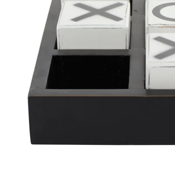 Decorative Accents-Kirkland's Home Black And White Wooden Tic Tac Toe Board