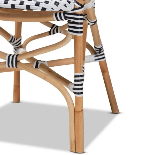 Dining Chairs-Kirkland's Home Black And White Woven Dining Chairs, Set Of 2 White/Black