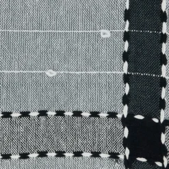 Blankets & Throws-Kirkland's Home Black Banded Tassel Edge Throw Black/White/Gray