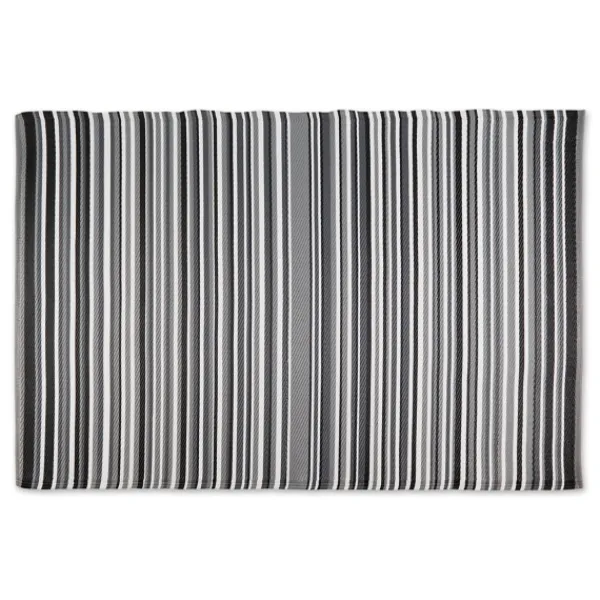Outdoor Rugs-Kirkland's Home Black Barcode Stripe Outdoor Area Rug, 4X6 Black/White