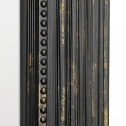 Framed Mirrors-Kirkland's Home Black Beaded Frame Beveled Wall Mirror