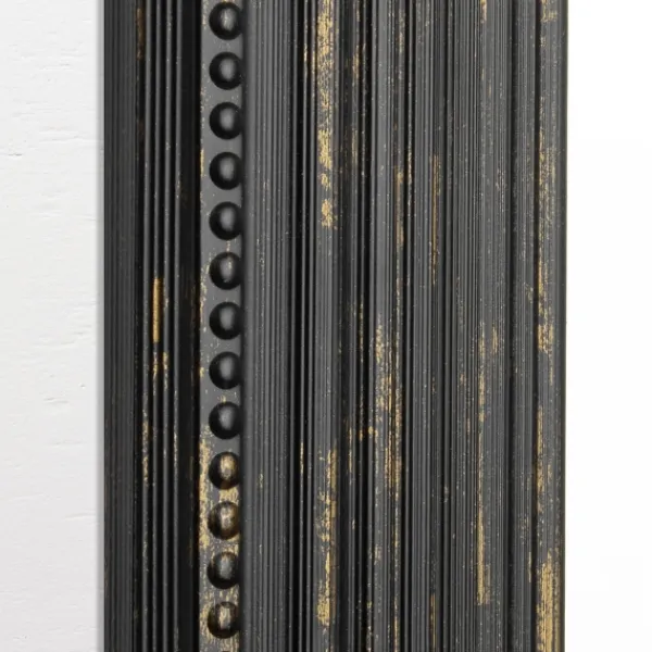 Framed Mirrors-Kirkland's Home Black Beaded Frame Beveled Wall Mirror
