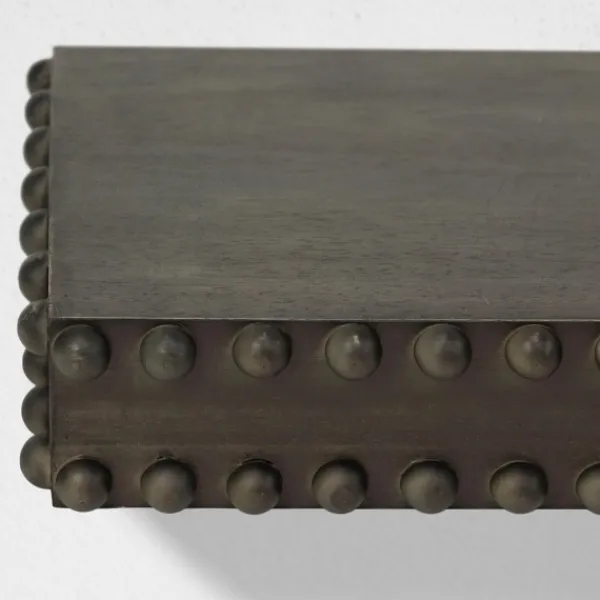 Shelves-Kirkland's Home Black Beaded Wood Large Floating Shelf