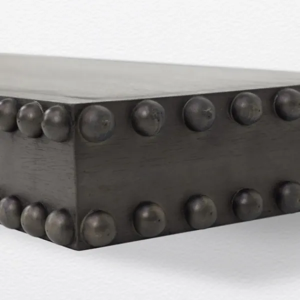 Shelves-Kirkland's Home Black Beaded Wood Small Floating Shelf