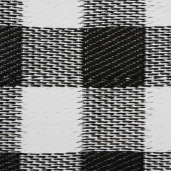 Outdoor Rugs-Kirkland's Home Black Buffalo Check Indoor/Outdoor Area Rug, 5X8 Black/White