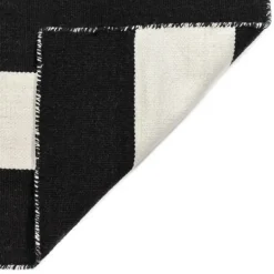 Outdoor Rugs-Kirkland's Home Black Cabana Stripe Indoor/Outdoor Scatter Rug Black/White