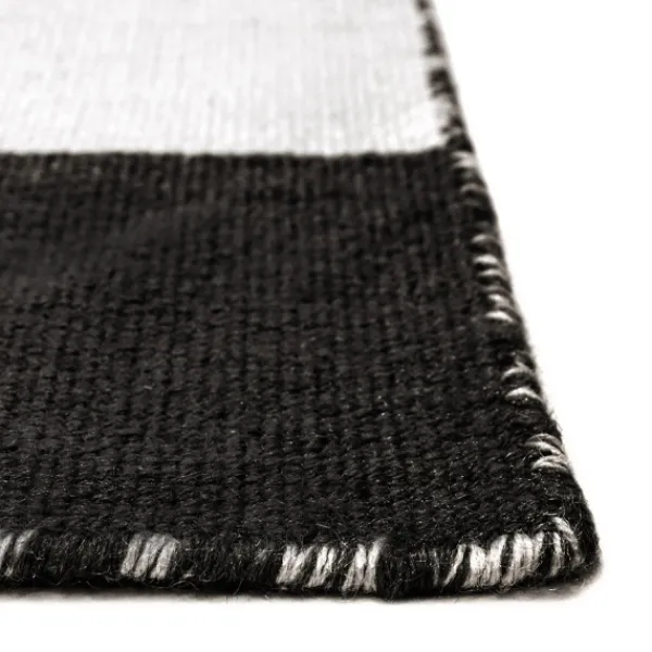 Outdoor Rugs-Kirkland's Home Black Cabana Stripe Indoor/Outdoor Scatter Rug Black/White