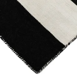 Outdoor Rugs-Kirkland's Home Black Cabana Stripe Indoor/Outdoor Area Rug, 3X5 Black/White