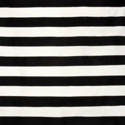 Outdoor Rugs-Kirkland's Home Black Cabana Stripe Indoor/Outdoor Area Rug, 8X8 Black/White