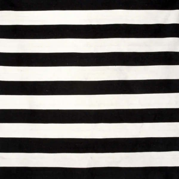 Outdoor Rugs-Kirkland's Home Black Cabana Stripe Indoor/Outdoor Area Rug, 8X8 Black/White