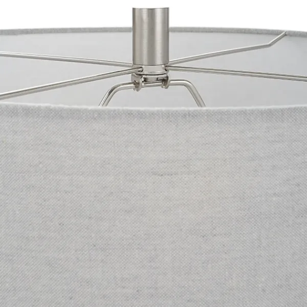 Table Lamps-Kirkland's Home Black Ceramic Gridline Table Lamp Gray