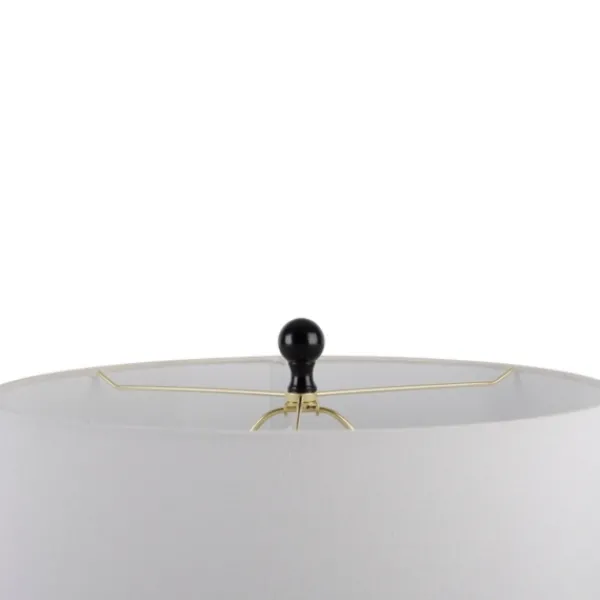 Floor Lamps-Kirkland's Home Black Cross Caged Table Base Floor Lamp White