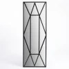 Decorative Mirrors-Kirkland's Home Black Cross Pane Leaner Mirror