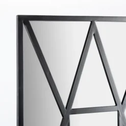 Decorative Mirrors-Kirkland's Home Black Cross Pane Leaner Mirror