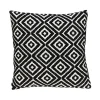 Pillows-Kirkland's Home Black Diamond Cotton Throw Pillow Black/White