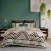 Comforters-Kirkland's Home Black Diamond 3-Pc. California King Comforter Set Black/Ivory
