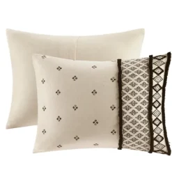 Comforters-Kirkland's Home Black Diamond 3-Pc. California King Comforter Set Black/Ivory