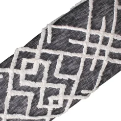 Benches & Ottomans-Kirkland's Home Black Diamond Tufted Modern Bench Gray/White