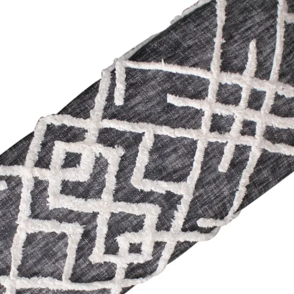 Benches & Ottomans-Kirkland's Home Black Diamond Tufted Modern Bench Gray/White