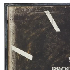 Clocks-Kirkland's Home Black Distressed Wood Face Square Clock