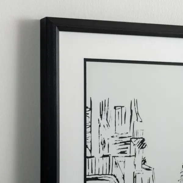 Framed Art-Kirkland's Home Black Eiffel Tower Sketch Framed Art Print White/Black
