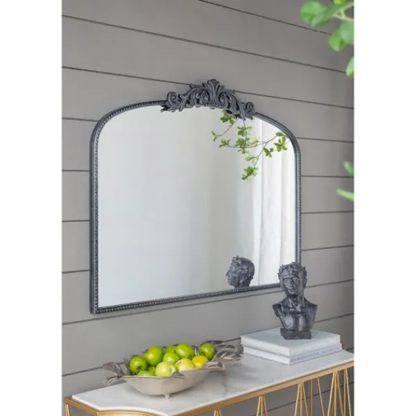 Decorative Mirrors-Kirkland's Home Black Floral Scroll Wall Mirror