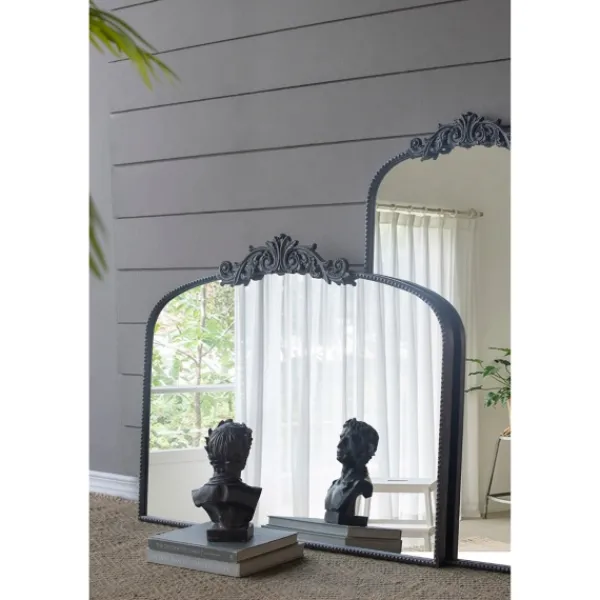 Decorative Mirrors-Kirkland's Home Black Floral Scroll Wall Mirror