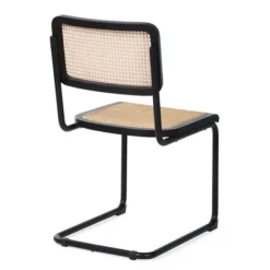 Dining Chairs-Kirkland's Home Black Framed Woven Cane Dining Chairs, Set Of 2 Tan/Black