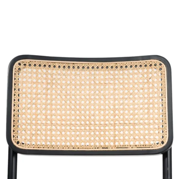 Dining Chairs-Kirkland's Home Black Framed Woven Cane Dining Chairs, Set Of 2 Tan/Black
