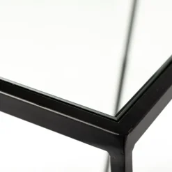 Accent & End Tables-Kirkland's Home Black Geometric Nesting Accent Tables, Set Of 2