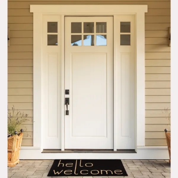 Doormats-Kirkland's Home Black Hello Welcome Doormat Black/Tan