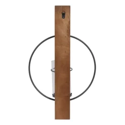Sconces-Kirkland's Home Black Hoop Glass Sleeve Wall Sconce, 24 In.