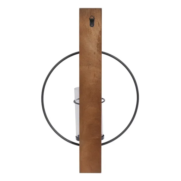 Sconces-Kirkland's Home Black Hoop Glass Sleeve Wall Sconce, 24 In.