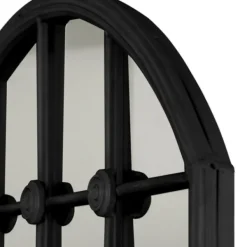 Decorative Mirrors-Kirkland's Home Black Iron Arched Windowpane Mirror