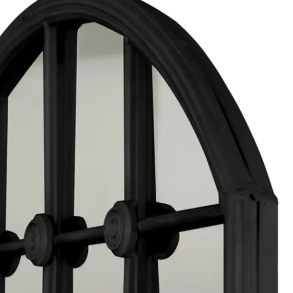 Decorative Mirrors-Kirkland's Home Black Iron Arched Windowpane Mirror