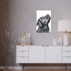 Canvas Art-Kirkland's Home Black Labrador Giclee Canvas Art Print, 18X26 Black/White