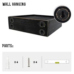 Shelves-Kirkland's Home Black Led Floating Shelf With Remote, 10 In.