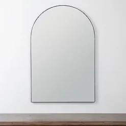 Framed Mirrors-Kirkland's Home Black Linear Arch Wall Mirror
